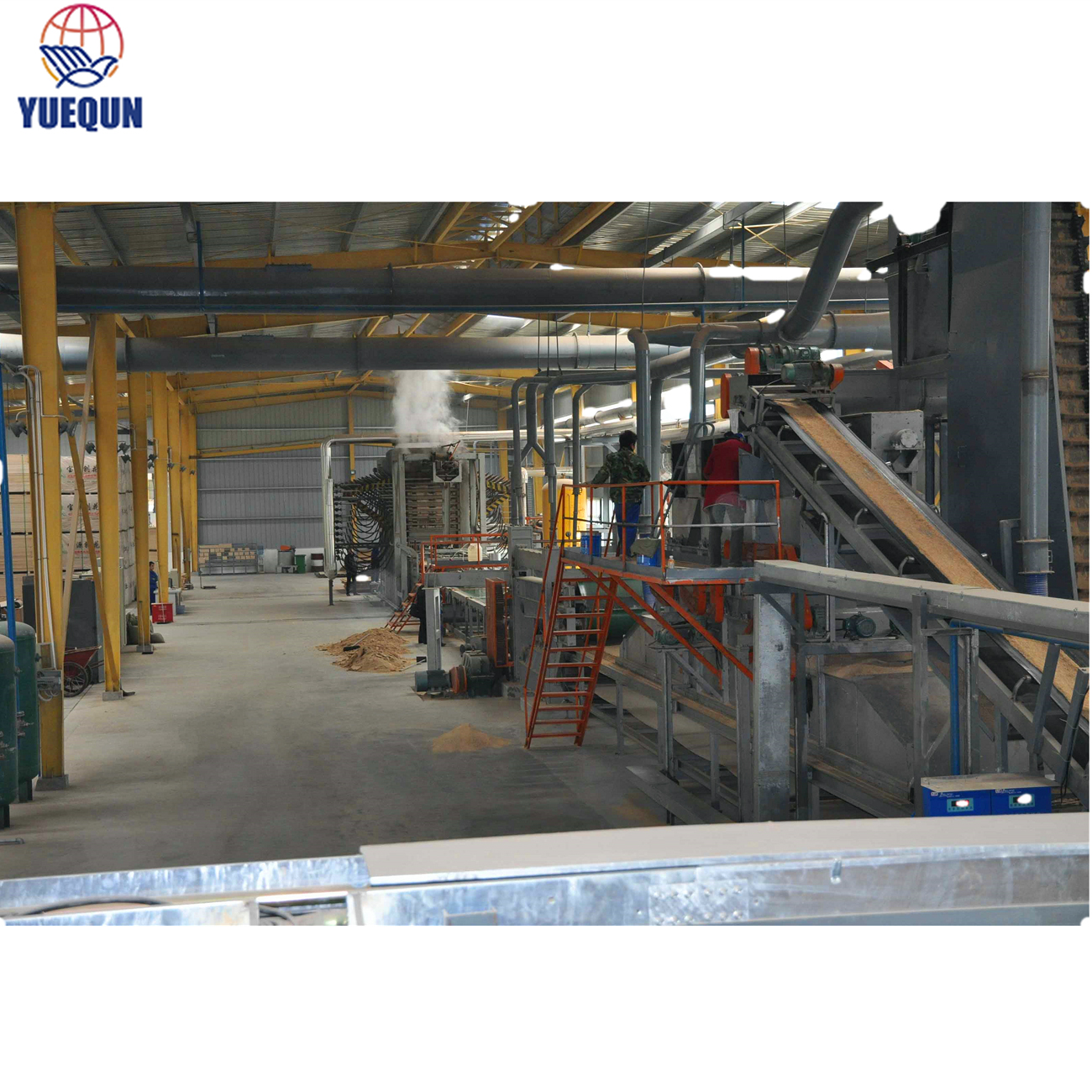 Linha de fabricação de produção de painéis de partículas de material de construção de decoração