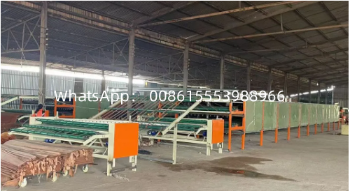 Máquina de secador de folheado com sistema de corda de arame - baixa energia, alta saída